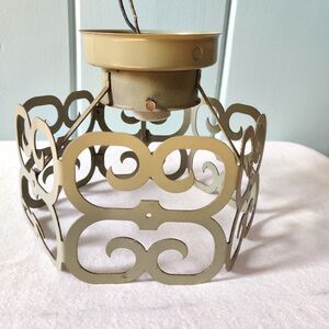 Vintage Progress Lighting, MCM Mid Century Modern Light Fixture Art, Olive USA